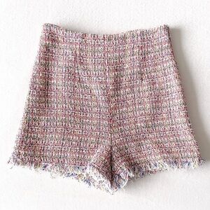 ZARA Rainbow Tweed Shorts